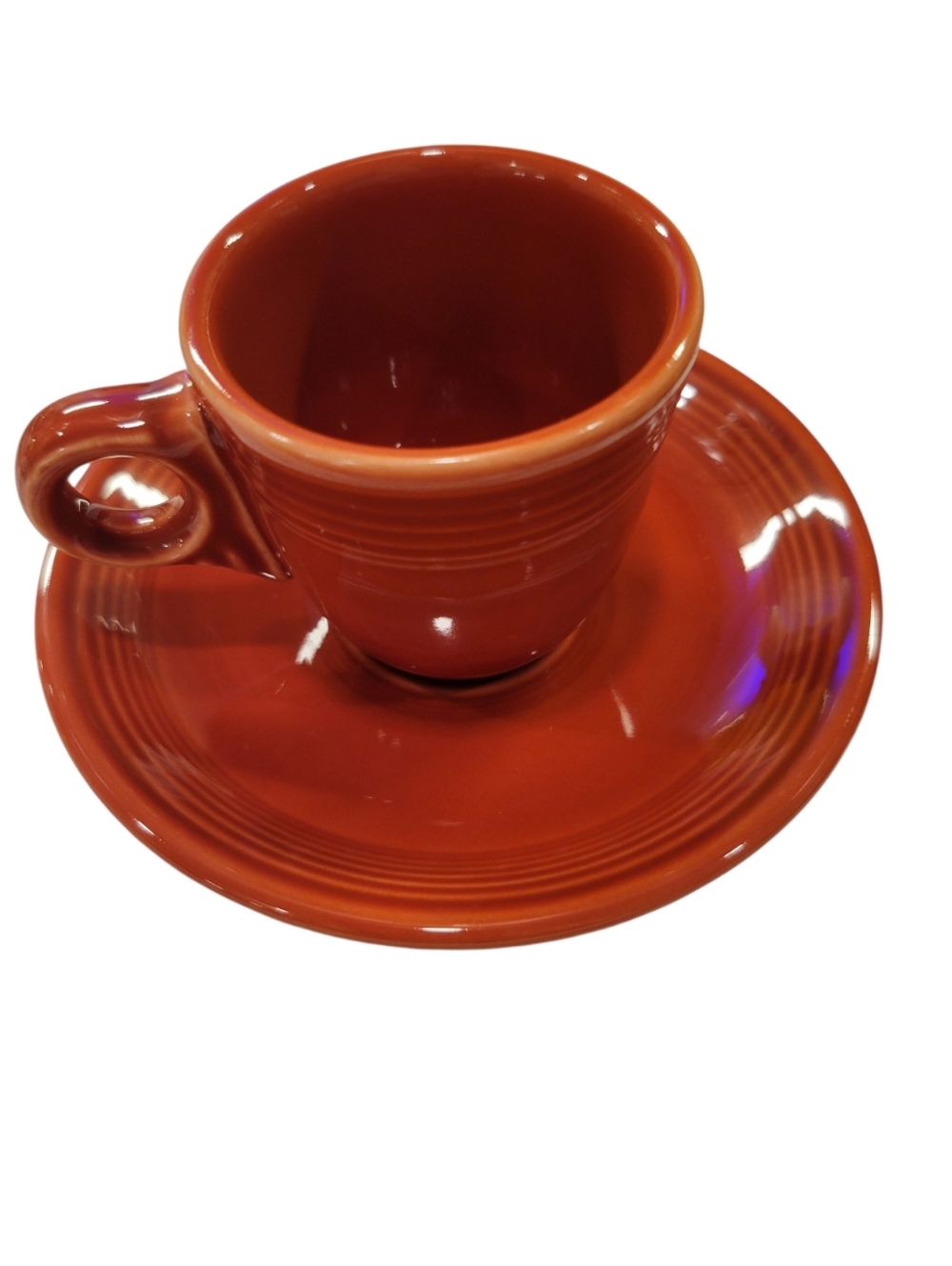 Fiesta® Paprika Demitasse Cup & Saucer Set Espresso Fiestaware HLC USA Retired